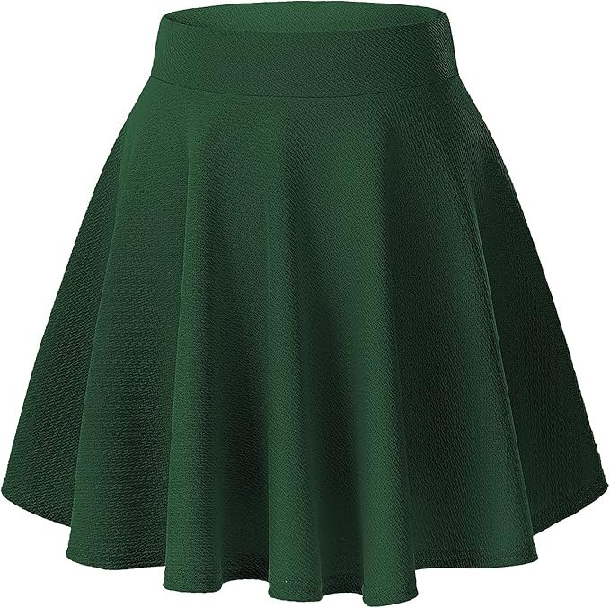 Forest Green A-Line Skater Skirt